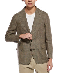 Todd Snyder Plaid Linen Sutton Jacket