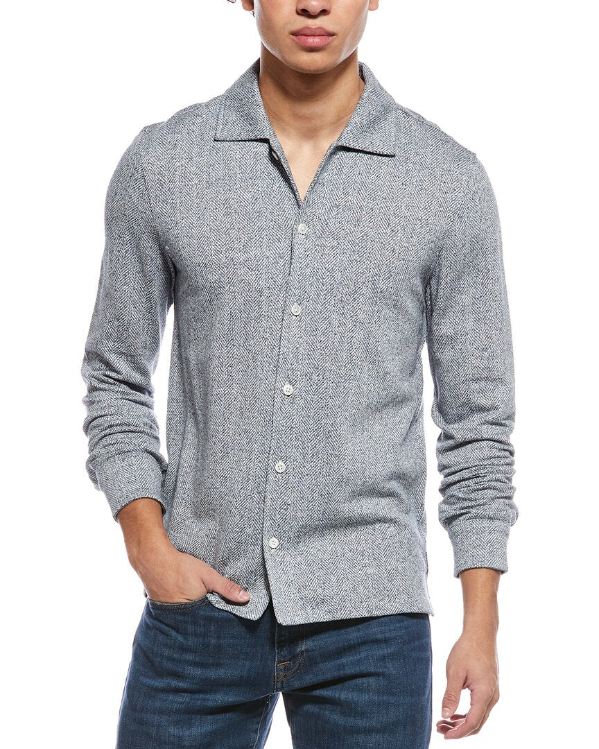 Todd Snyder Knit Jacquard Linen-Blend Shirt