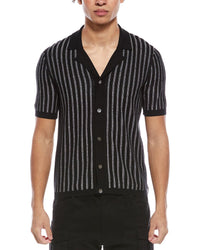 Todd Snyder Vertical Stripe Bungalow Polo Shirt