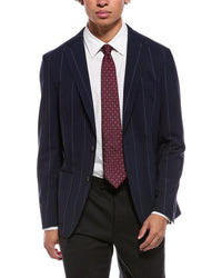 Eleventy Single Breasted Wool-Blend Jacket
