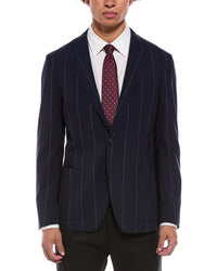Eleventy Single Breasted Wool-Blend Jacket
