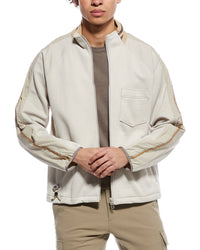 Theory Textured Knit Mixed Media Jacket