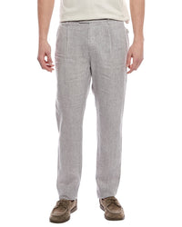 Onia Linen Tapered Pleated Trouser