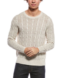Brooks Brothers Linen Cable Crewneck Sweater
