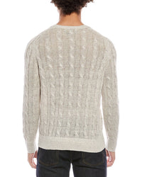 Brooks Brothers Linen Cable Crewneck Sweater