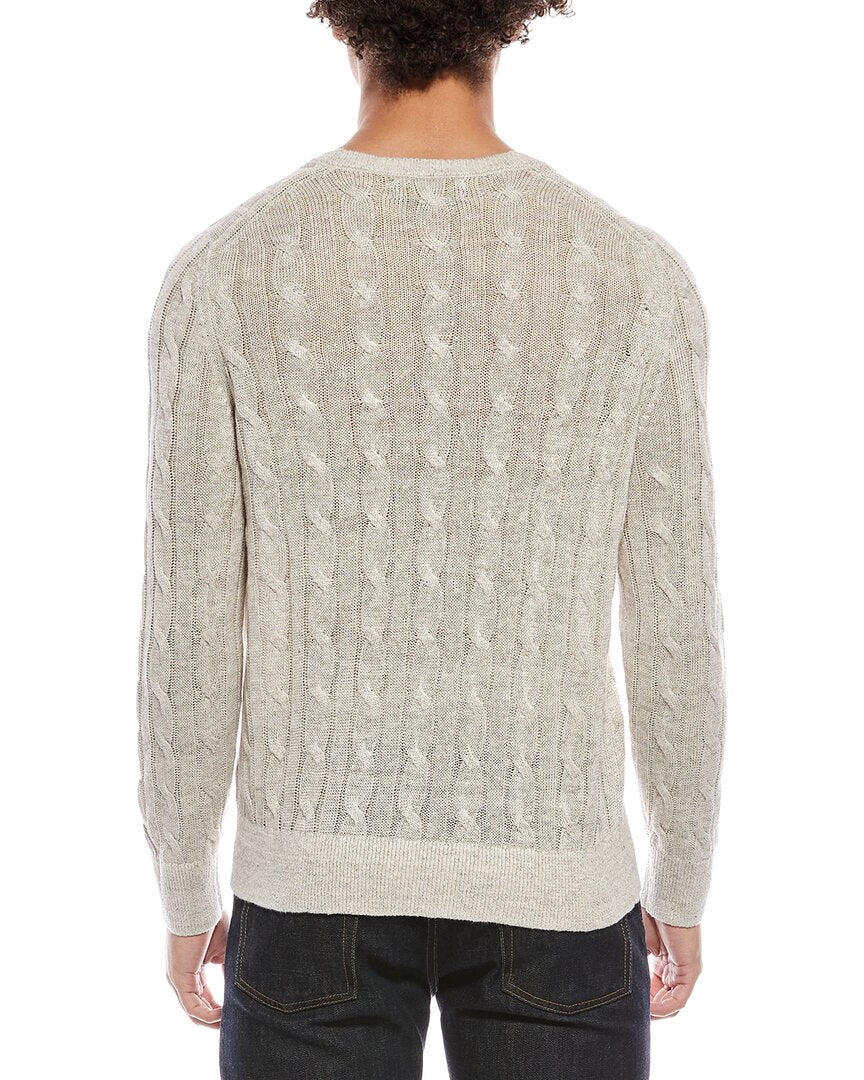 Brooks Brothers Linen Cable Crewneck Sweater