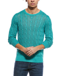 Brooks Brothers Linen Cable Crewneck Sweater