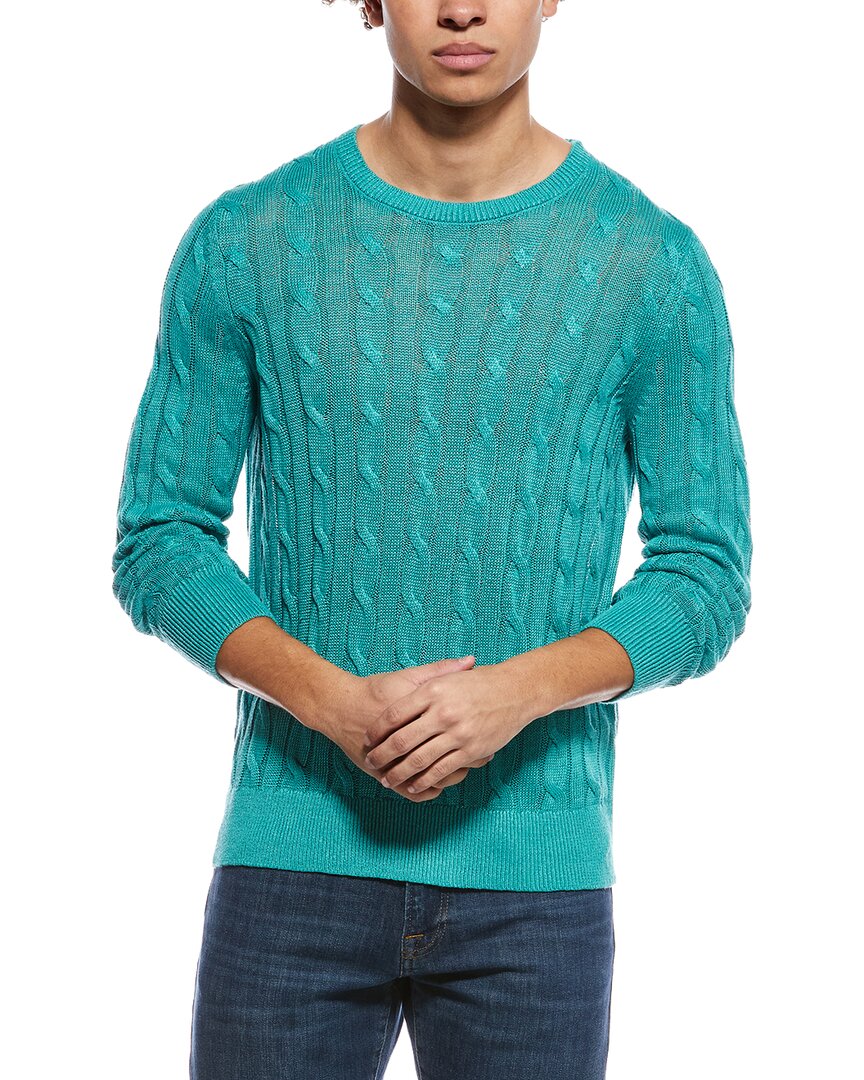Brooks Brothers Linen Cable Crewneck Sweater