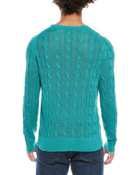 Brooks Brothers Linen Cable Crewneck Sweater