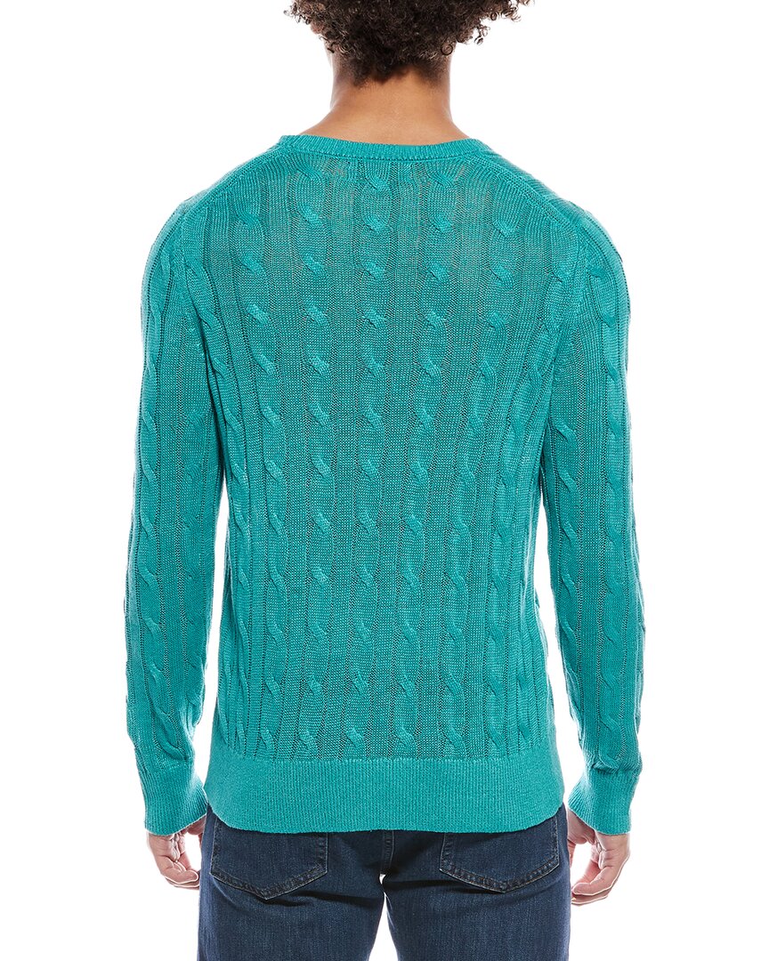 Brooks Brothers Linen Cable Crewneck Sweater