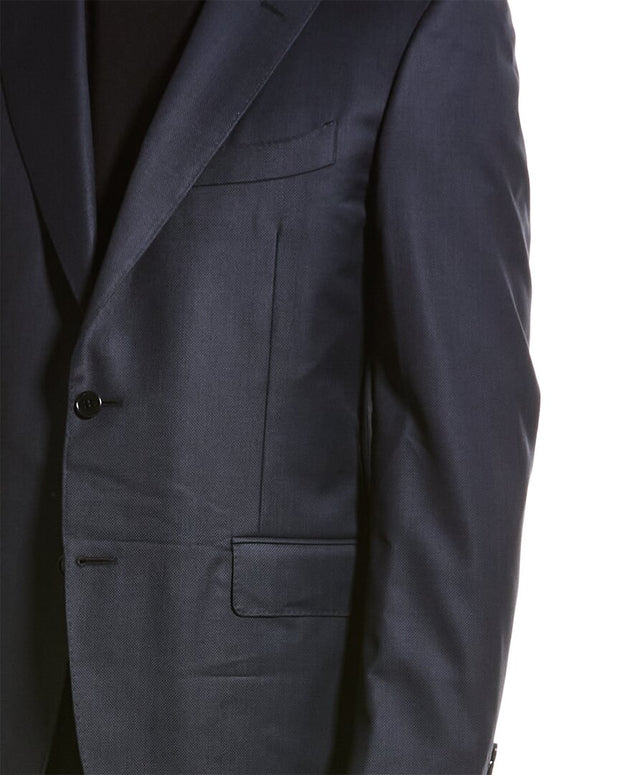 Canali 2Pc Wool Suit With Flat Front Pant