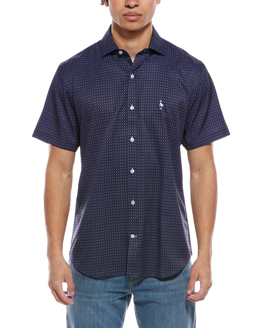 Tailorbyrd Geo Floral Printed Performance Shirt