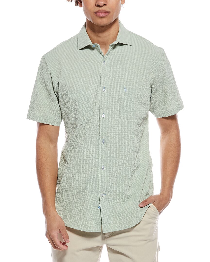 Tailorbyrd Solid Seersucker Short Sleeve Shirt