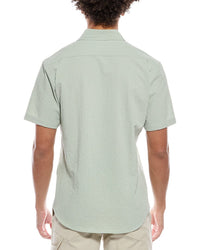 Tailorbyrd Solid Seersucker Short Sleeve Shirt