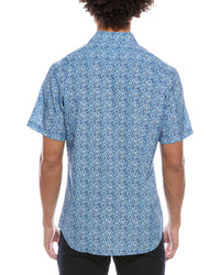 Tailorbyrd Swirling Floral Printed Performance Shirt