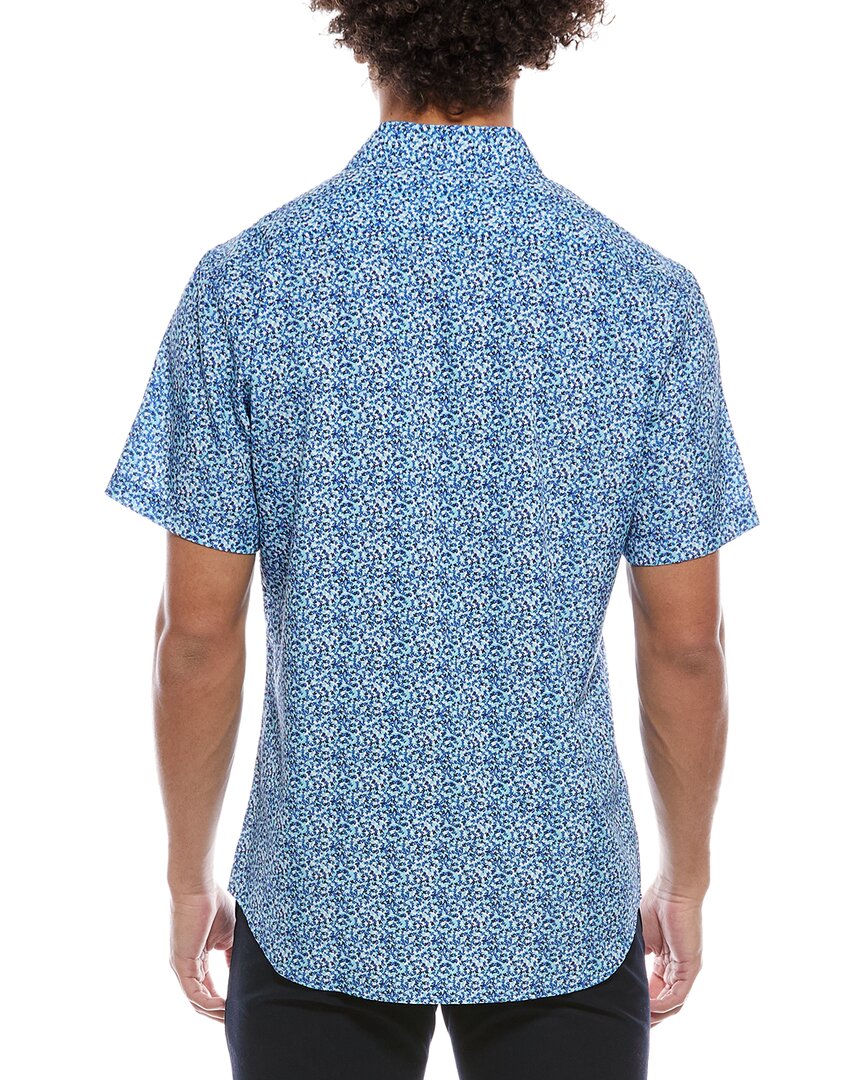 Tailorbyrd Swirling Floral Printed Performance Shirt