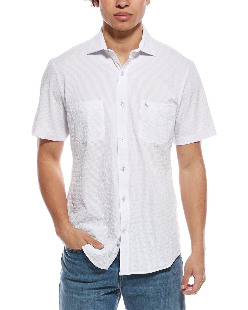 Tailorbyrd Solid Seersucker Short Sleeve Shirt