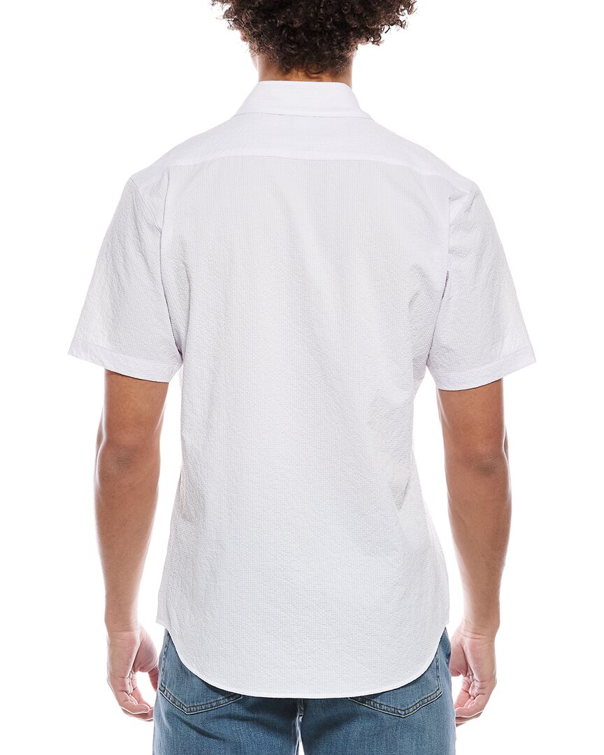Tailorbyrd Solid Seersucker Short Sleeve Shirt