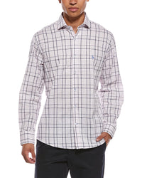 Tailorbyrd Yarn Dyed Large Check Linen-Blend Shirt
