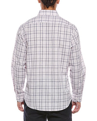 Tailorbyrd Yarn Dyed Large Check Linen-Blend Shirt
