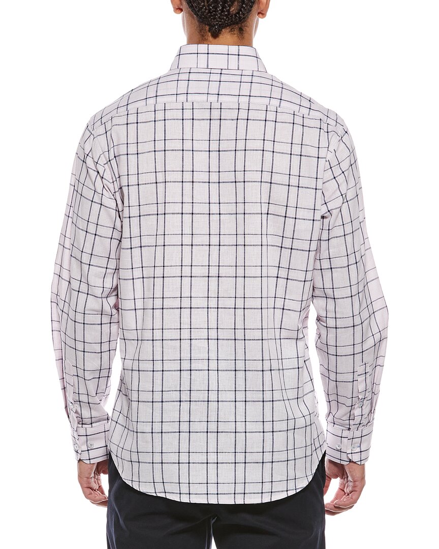 Tailorbyrd Yarn Dyed Large Check Linen-Blend Shirt
