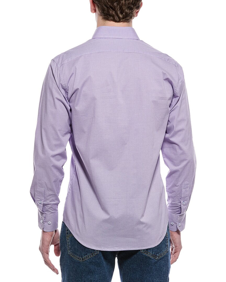 Tailorbyrd Signature Micro Gingham Button Down Shirt