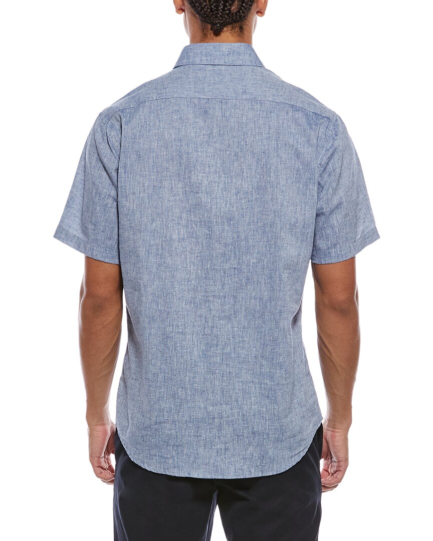 Tailorbyrd Yarn Dyed Melange Linen-Blend Shirt