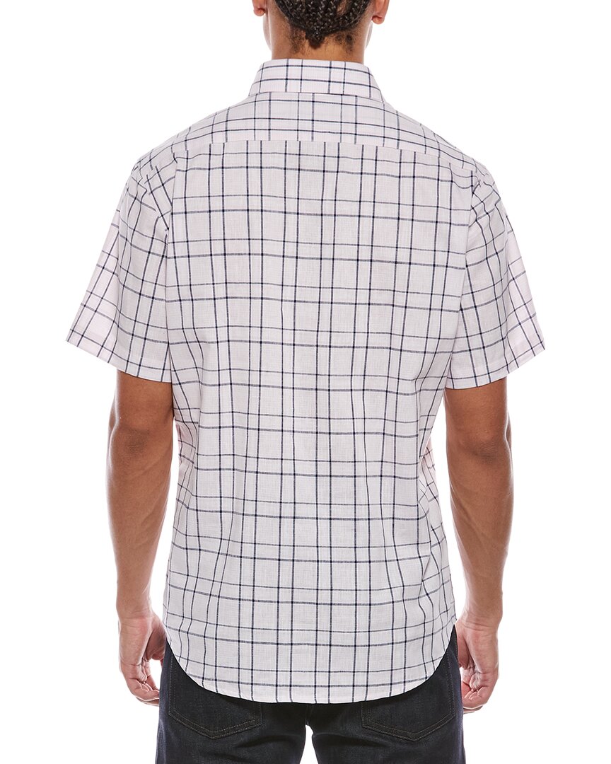 Tailorbyrd Yarn Dyed Large Check Linen-Blend Shirt