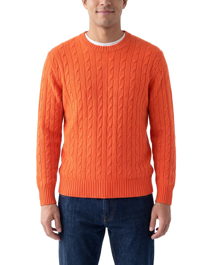N.Peal Thames Cable Cashmere Round Neck Sweater