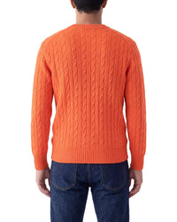 N.Peal Thames Cable Cashmere Round Neck Sweater