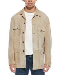 Eleventy Sahariana Suede Jacket