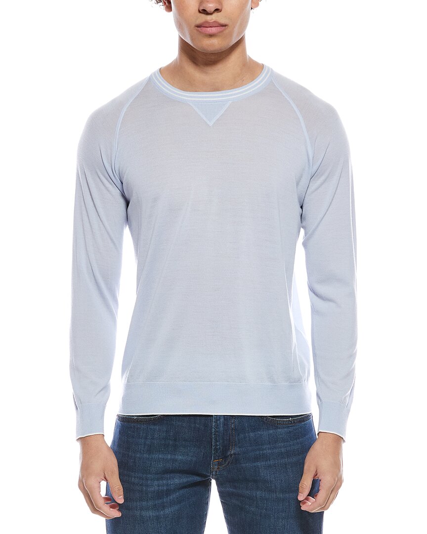 Eleventy Wool Round Neck Raglan Sweater