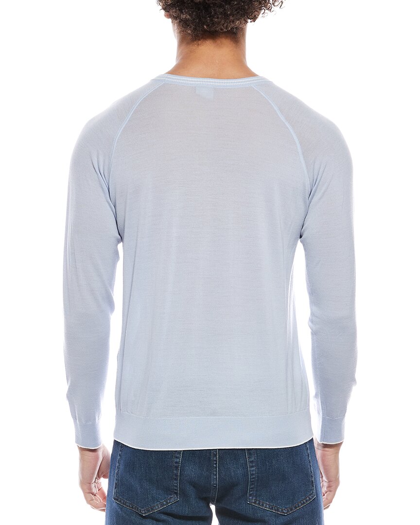 Eleventy Wool Round Neck Raglan Sweater