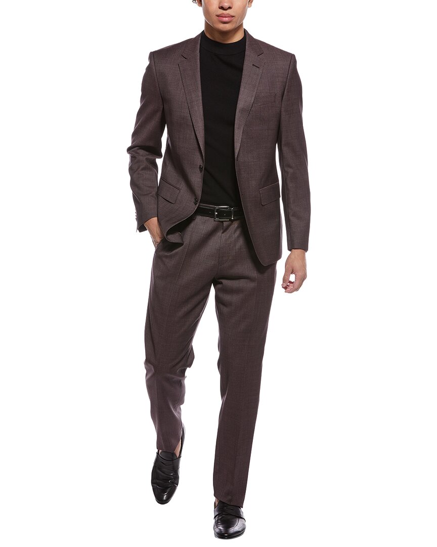 Hugo Boss 2Pc Wool-Blend Suit With Flat Front Pant