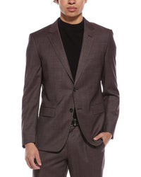Hugo Boss 2Pc Wool-Blend Suit With Flat Front Pant