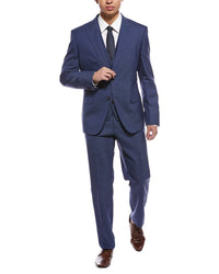 Hugo Boss 2Pc Wool Suit With Flat Front Pant