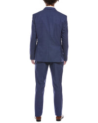 Hugo Boss 2Pc Wool Suit With Flat Front Pant