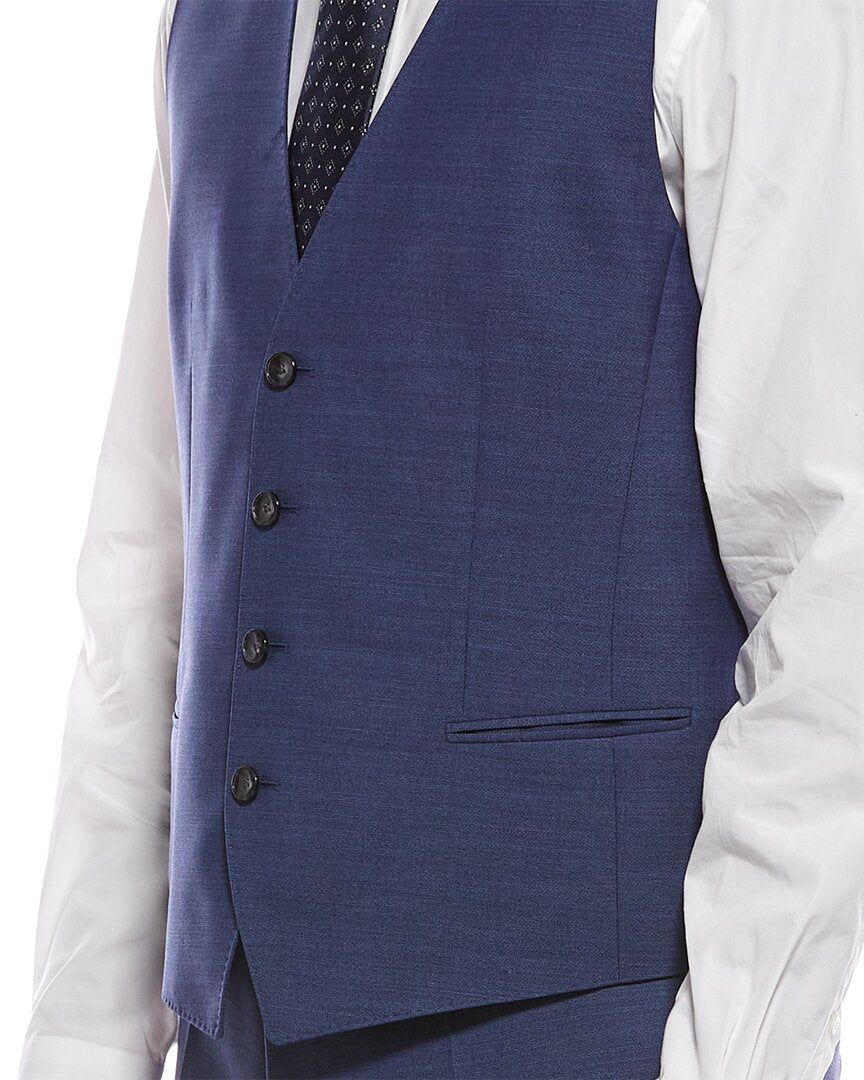 Hugo Boss 2Pc Wool Suit With Flat Front Pant