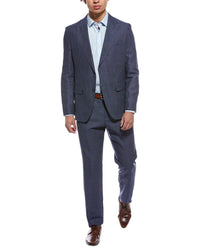 Hugo Boss 2Pc Linen & Wool-Blend Suit With Flat Front Pant