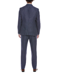 Hugo Boss 2Pc Linen & Wool-Blend Suit With Flat Front Pant