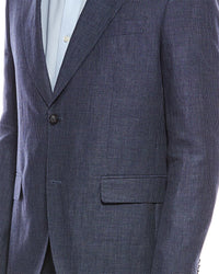 Hugo Boss 2Pc Linen & Wool-Blend Suit With Flat Front Pant