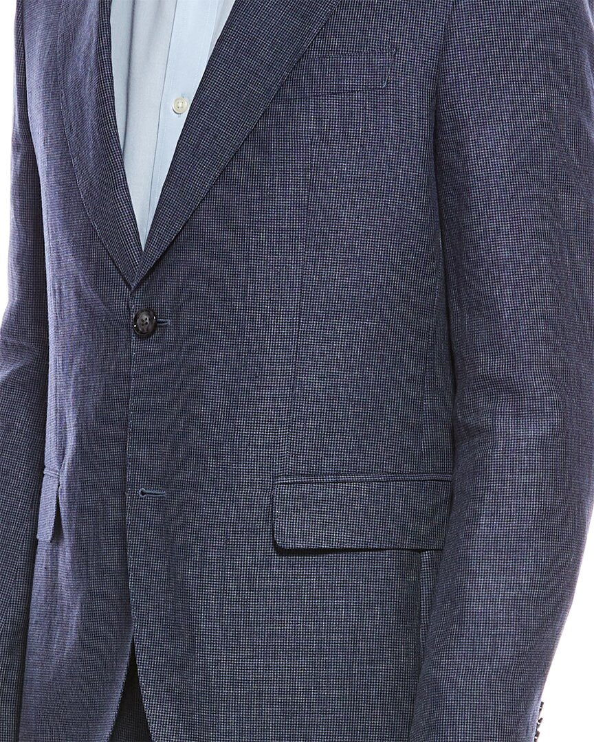 Hugo Boss 2Pc Linen & Wool-Blend Suit With Flat Front Pant