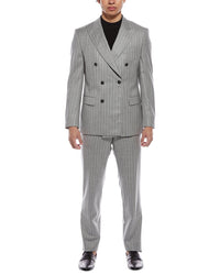 Hugo Boss 2Pc Wool Suit With Flat Front Pant