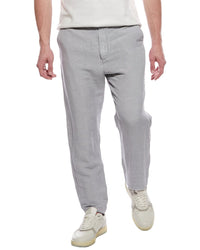 Tahari Woven Flat Front Linen-Blend Pant