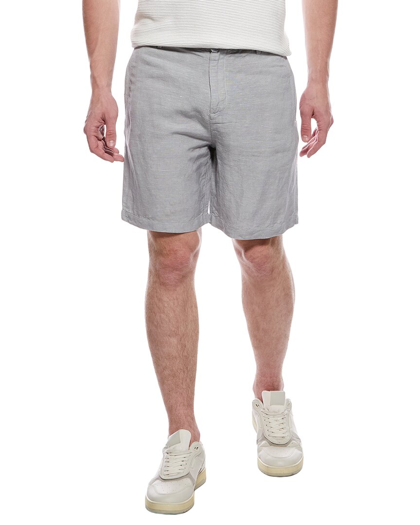 Tahari Woven Flat Front Linen-Blend Short