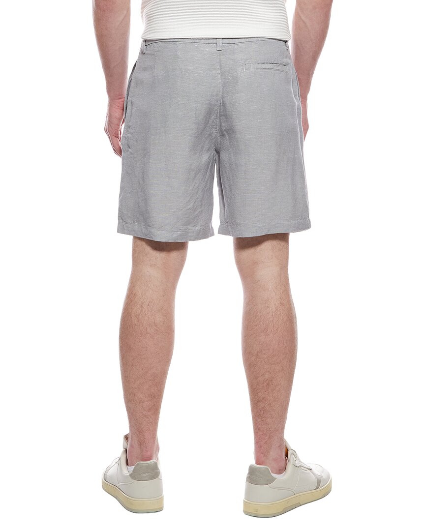 Tahari Woven Flat Front Linen-Blend Short