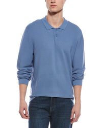 Magaschoni Novelty Knit Polo Sweater
