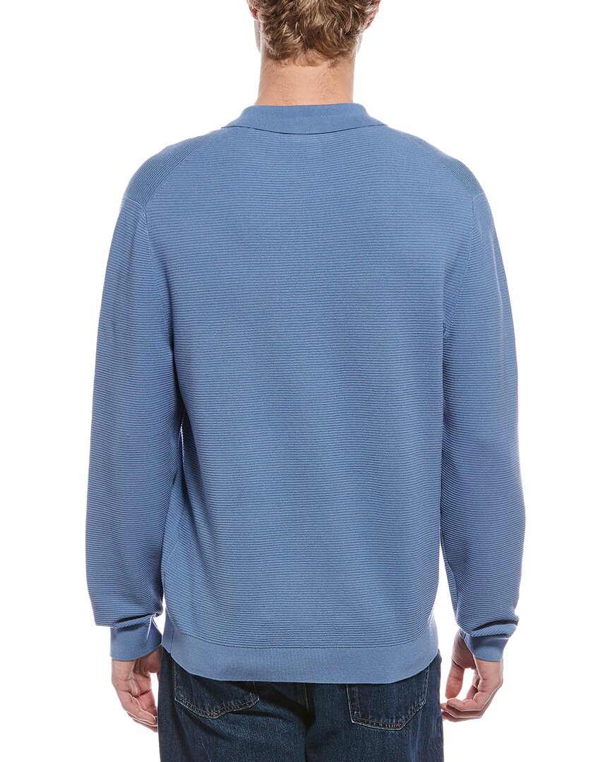 Magaschoni Novelty Knit Polo Sweater