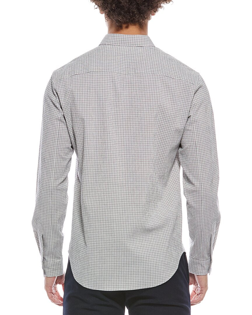 Theory Rammy Micro Grid Shirt
