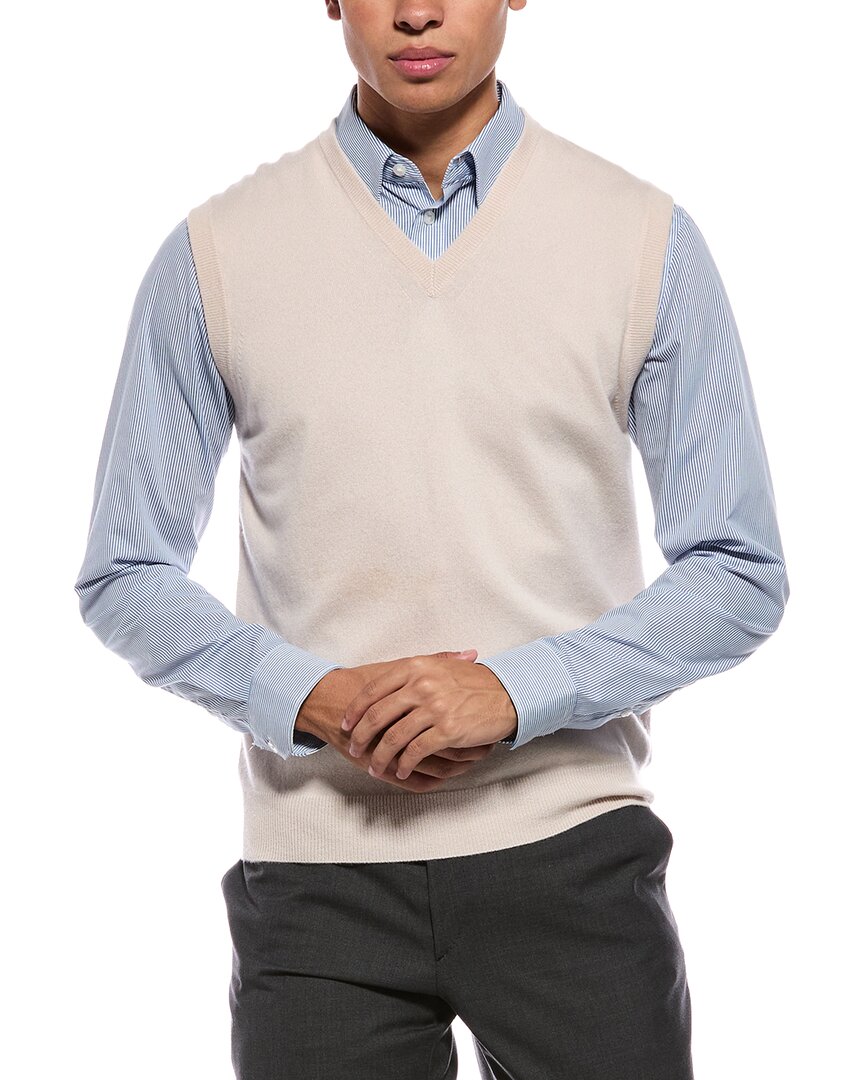 N.Peal Westminster 100% Cashmere V-Neck Sweater Vest